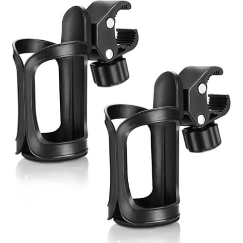 Accmor Stroller Cup Holder, Universal Cup Holder for Uppababy, Nuna, Doona Strollers, 360 ° Rotatable Bottle Holder for Stroller, Bike, Wheelchair, Walker, Scooter