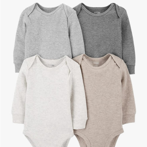 Simple Joys by Carter's Baby 4-Pack Long-Sleeve Thermal Bodysuit