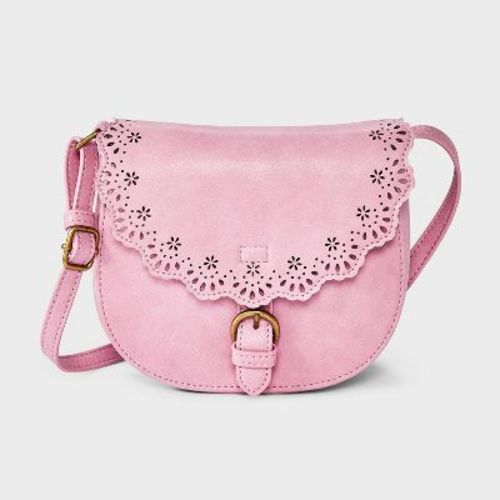 Girls' Pink Saddle Crossbody - Cat & Jack™ Pink