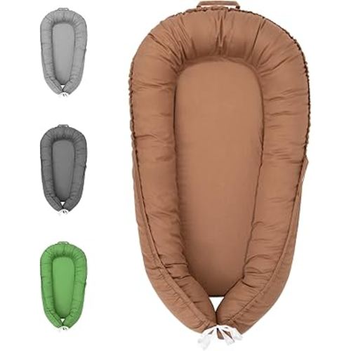 Baby Lounger for Newborn, Portable Infant Nest for 0-24 Months, Soft Breathable Co Sleeper for Bed & Floor, Infant Lounger Baby Essentials for Travel and Home
