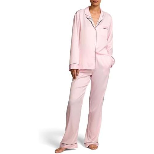Victoria's Secret Satin Pajama Set, Long Sleeve Button Down Shirt & Pants, Sleepwear for Women (XS-XXL)