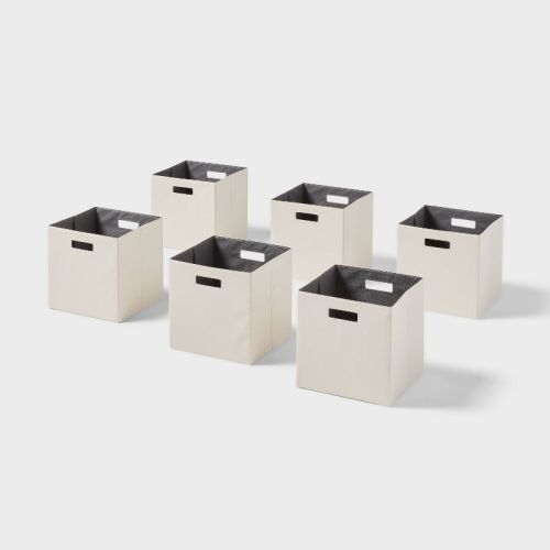 13" Fabric Bin 6pk Natural - Brightroom™