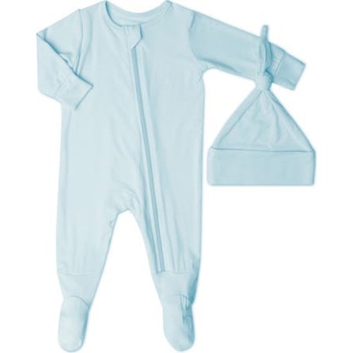 Seahorse Print Footie & Hat Set, Newborn