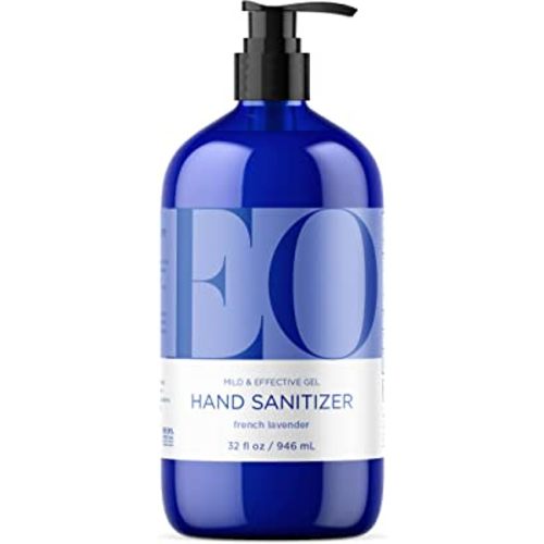 EO Hand Sanitizer Gel, 32 Ounce (Pack of 1), French Lavender, Organic Plant-Based, Botanical Extracts