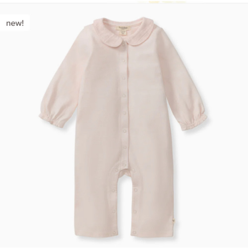 Muslin Collar Baby Girl Pink Jumpsuit – Burt's Bees Baby