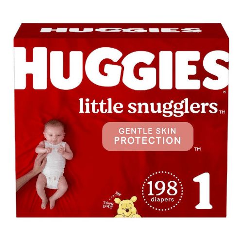 Baby Diapers Size 1, 198 Ct, Huggies Little Snugglers Newborn Diapers