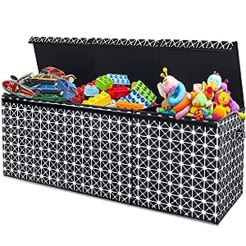HomeMarvel Large Toy Box, Kids Toy Box with Flip-top Lid, Foldable Toy Box Chest Storage Bin for Boys,Girl, Playroom, Bedroom, Nursery, Closet, 40.6 x14.2 x16.5inch