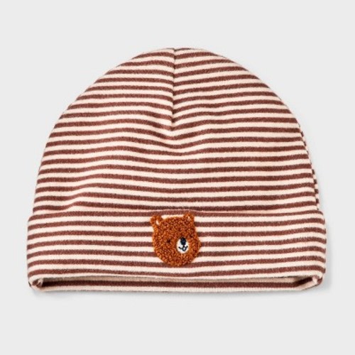 Baby Beanie - Cat & Jack™ Brown/Cream 0-6M