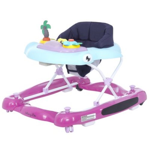 Free Shipping! Dream on Me 2-in-1 Aloha Fun Activity Baby Walker in Purple Orchid, Easy to Fold and Store