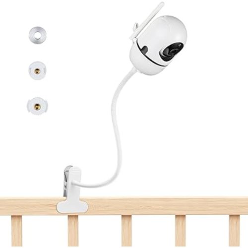 Baby Monitor Mount Compatible with HelloBaby HB65/HB40/HB6550/HB66/HB6339/HB6550 Pro, ANMEATE SM935E, Flexible Baby Camera Holder Crib Mount for Hellobaby Monitor