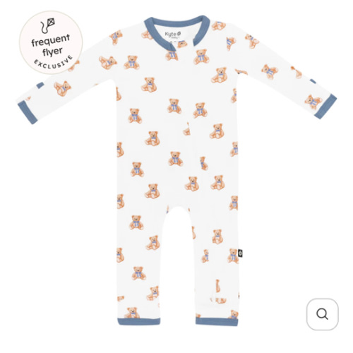 Zippered Romper in Teddy Bear