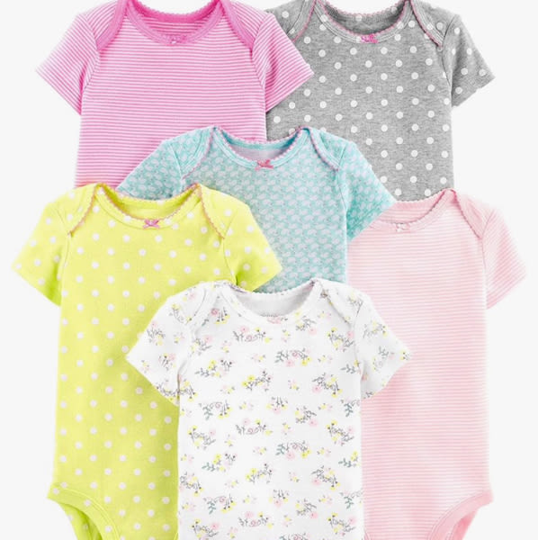 Simple Joys by Carter's Baby Girls 6 Pack Short Sleeve Bodysuit