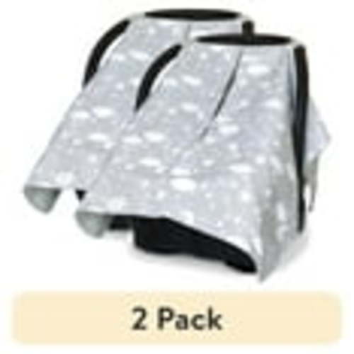 (2 pack) Goldbug Car Seat Cover, Soft and Breathable Protection for Infants, Unisex Cloud Print