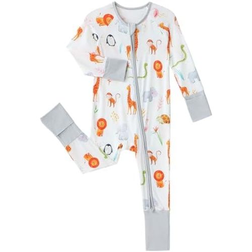 Viscose from Bamboo Pajamas Baby Footless Romper - Baby Infant Boys Girls One Piece Jumpsuits