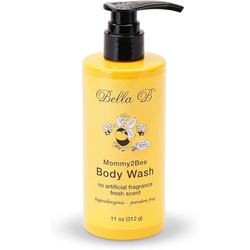 Bella B Mommy2Bee Body Wash 11oz - Pregnancy Safe Body Wash – Rich, Luxurious Lather Body Wash Made with Organic Ingredients – Leaves Skin Fresh, Clean and Moisturized