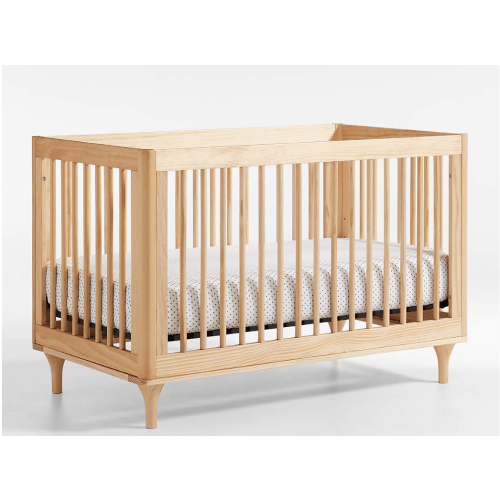 Babyletto Lolly Natural Wood 3-in-1 Convertible Baby Crib with Toddler Bed Conversion Kit