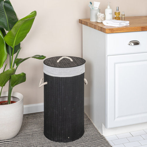 Household Essentials Grove Bamboo Laundry Hamper with Handles & Reviews | Wayfair