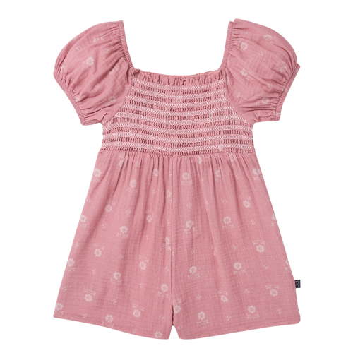 Modern Moments by Gerber Toddler Girl Smocked Romper with Ric Rac, Sizes 12 Months - 5T