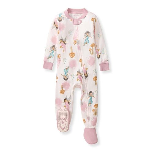 Burt's Bees Baby Girls' Snug Fit One-Piece Footed Non-Slip Sleeper Pajamas