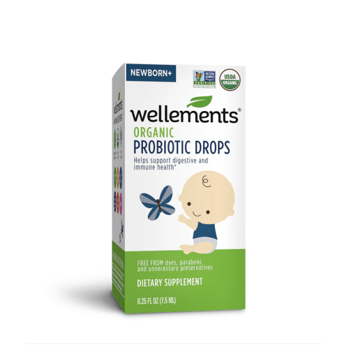 Wellements Organic Probiotic Drops For Newborn Babies & Infants {Helps Gut Health}