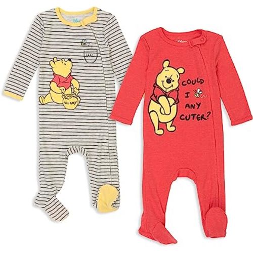 Disney Winnie the Pooh Lion King Monsters Inc. Pixar Toy Story Baby 2 Pack Sleep N' Play Coveralls Newborn to Toddler