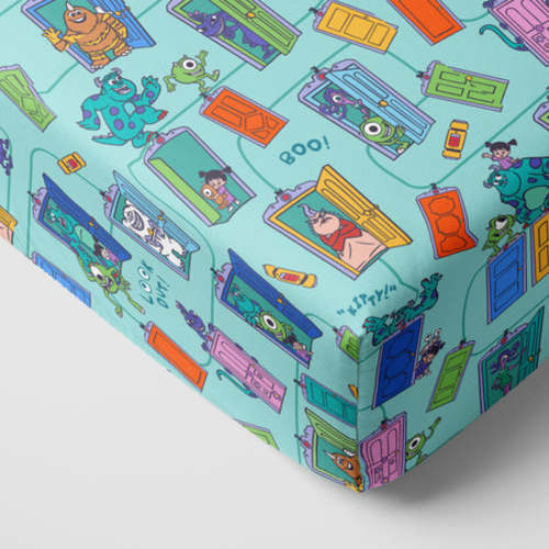 Disney Monsters, Inc. Scream Team Fitted Crib Sheet