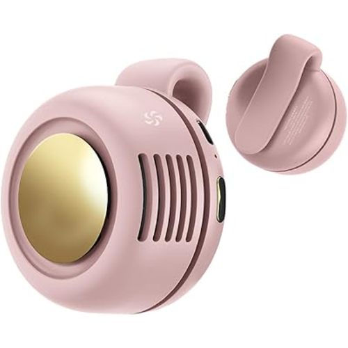 Portable Fan, USB Charging Clip Fan, 3-Speed Silent Mini Fans, 360°Rotating Bladeless Small Fans