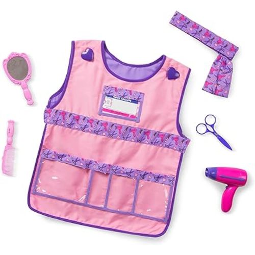 Melissa & Doug Hair Stylist Role Play Costume Dress-Up Set (7 pcs)