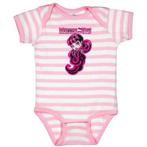 Monster High Pink Striped Onesie - Nuclear Waste