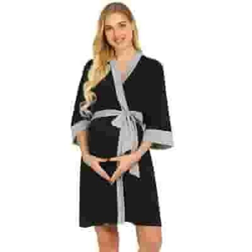 Vividxx Maternity Nursing Robe Delivery Nightgowns Hospital Breastfeeding Gown Cozy Mother-to-be Clothes