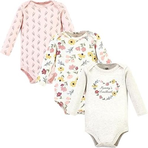Hudson Baby baby-girls Cotton Long-sleeve Bodysuits