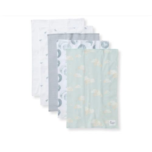 Hello Moon Organic Cotton Burp Cloths 5 Pack
