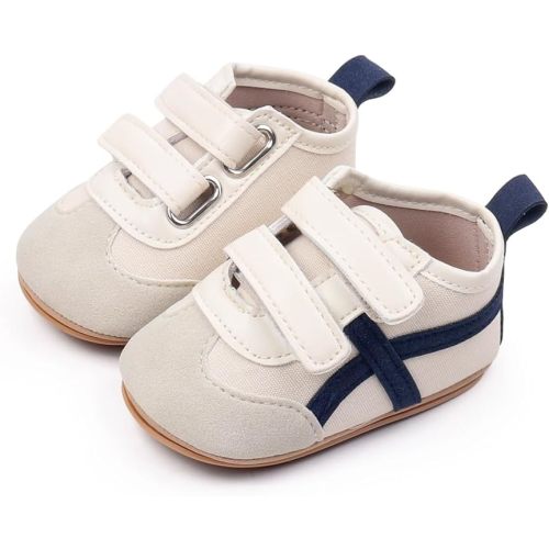 Baby Boys Girls Soft Rubber Sole Colorblock Sneakers, Reteo Newborn Infant First Walkers Shoes