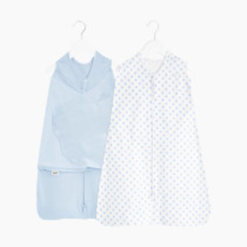 Halo 2pc Sleepsack and Swaddle Set Organic Cotton in Gift Box - Chambray, S/M