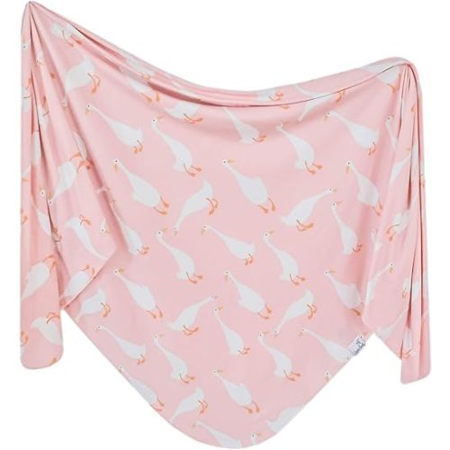 Copper Pearl Baby Swaddle Blanket - Premium Knit Baby Blanket, Large Soft Stretchy Receiving Blankets for Baby Girl, Swaddles for Newborn, Infant, and Toddler (Goosie)