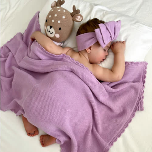 Heirloom Knit Blanket | Lilac – Little and Fern