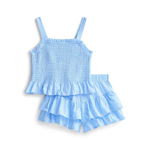 Wonder Nation Toddler Girls Patriotic Tank Top and Shorts Outfit Set, 2-Piece, Sizes 12M-5T