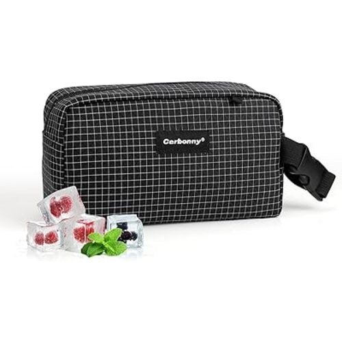 Cerbonny small lunch bag Freezable Lunch Bag for Work School Travel,Leak-proof Small Lunch Bag,Small Insulated Bag For Kids 3+/Adults,Freezer Lunch Bags,Freezable Snack Bag(Larger size)