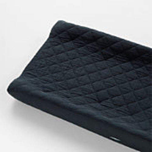 Supersoft Midnight Navy Blue Organic Cotton Gauze Baby Changing Pad Cover + Reviews | Crate & Kids