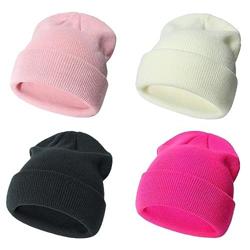 Urban Virgin Toddler Winter Hat Baby Beanie Kids Beanies Boys Hats Knit Winter Caps Soft Infant Girls 4 Packs