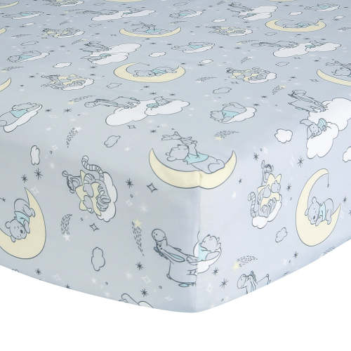 Disney Baby Cozy Friends Winnie the Pooh Gray Fitted Crib Sheet – Lambs & Ivy