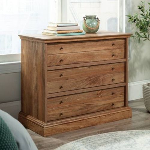 Barrister Lane 3 Drawer Chest Sindoori Mango - Sauder: Bedroom Storage, Metal Runners, MDF