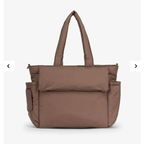Diaper Tote Bag with Laptop Sleeve - HAZELNUT