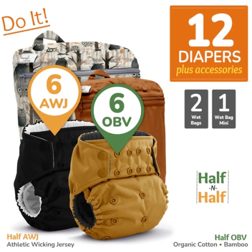 Cloth Diaper Bundle - Do It! | Rumparooz G3 AWJ + OBV :: 12 pack