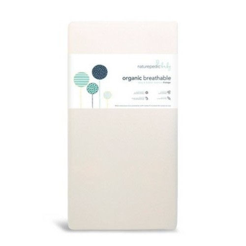 Naturepedic Certified Organic Cotton Breathable Baby Crib & Toddler Mattress–Lightweight-2-Stage