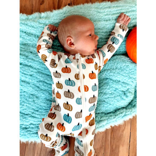 Pumpkin Patch / Organic 2-Way Zip Romper