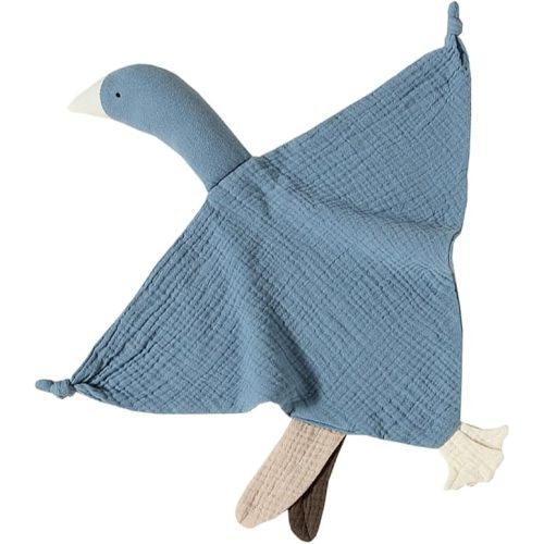 Cotton Security Blanket for Baby Boys and Girls, Blue Goose Soft Baby Loveys Muslin Cotton Blanket, Breathable Security Blanket Great