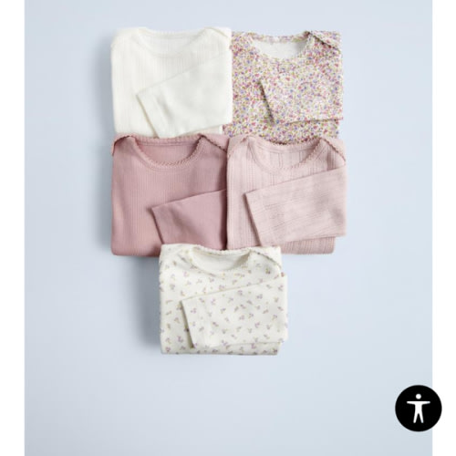 FIVE PACK OF FLORAL BODYSUITS - Pink / Mauve | ZARA United States