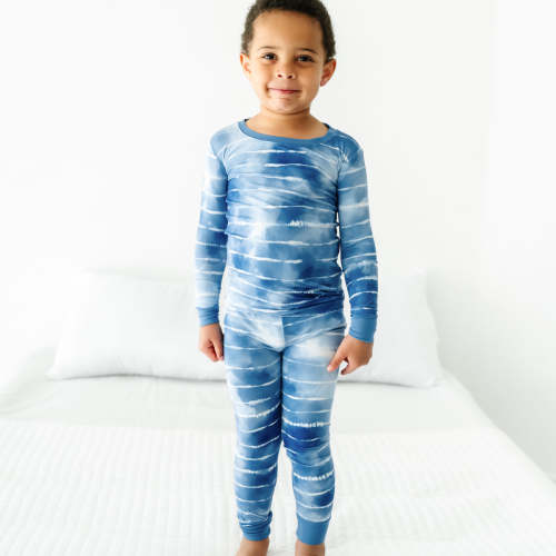 Blue Tie Dye Dreams Two-Piece Pajama Set