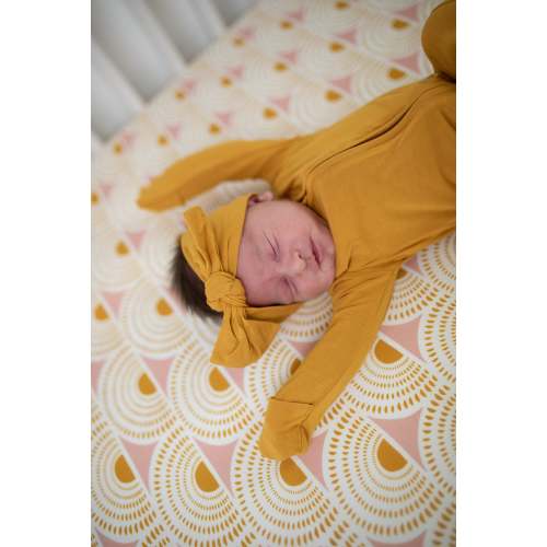Bamboo Fitted Crib Sheet - Vintage Sunshine - Harp Angel Boutique